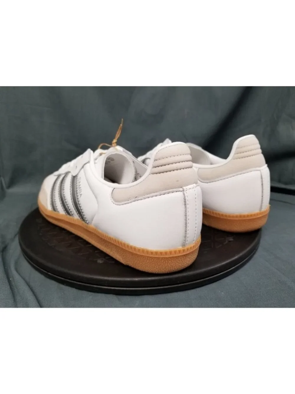 Adidas Samba OG White Silver Metallic Grey Women's JI2725 Size 8 NEW NO BOX!